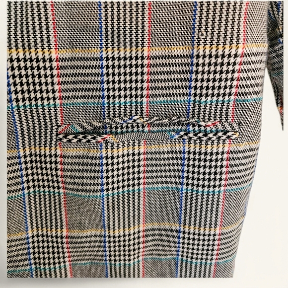 Vintage Azzurri Women's Blazer with Rhinestones & Plaid Pattern –‎ Size 14 - Picture 4 of 7